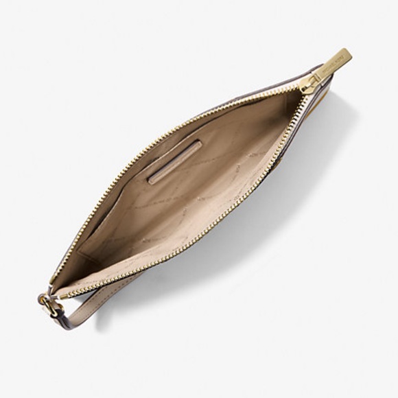 Michael Kors NEW Jet Set Travel Large Color-Block Wristlet White/Gold NWT - Picture 2 of 9